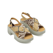 Load image into Gallery viewer, Plia Juno Sandal in Zebra Mix