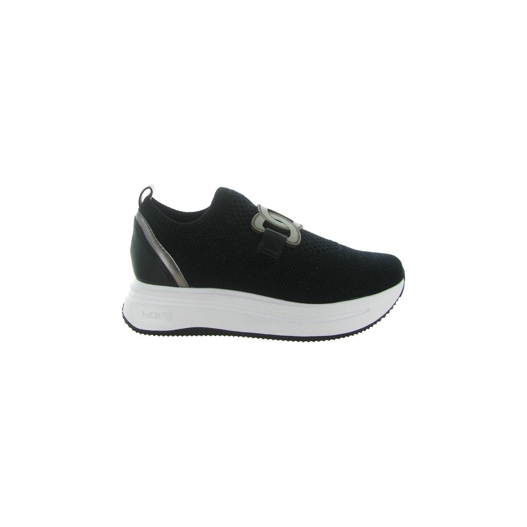 Simone Sneaker in Black/Pewter