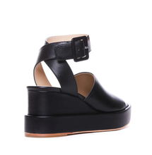 Load image into Gallery viewer, Luna Wedge in Black Nappa
