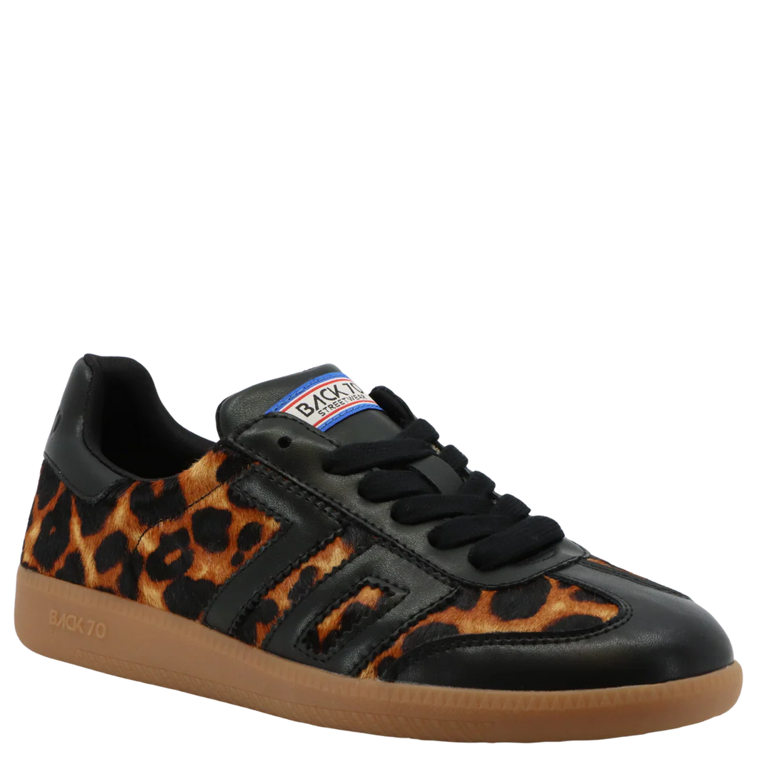 Cloud P Sneaker in Leopard Black