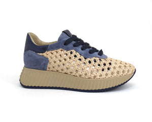 Alegria Sneaker in Sand/Denim