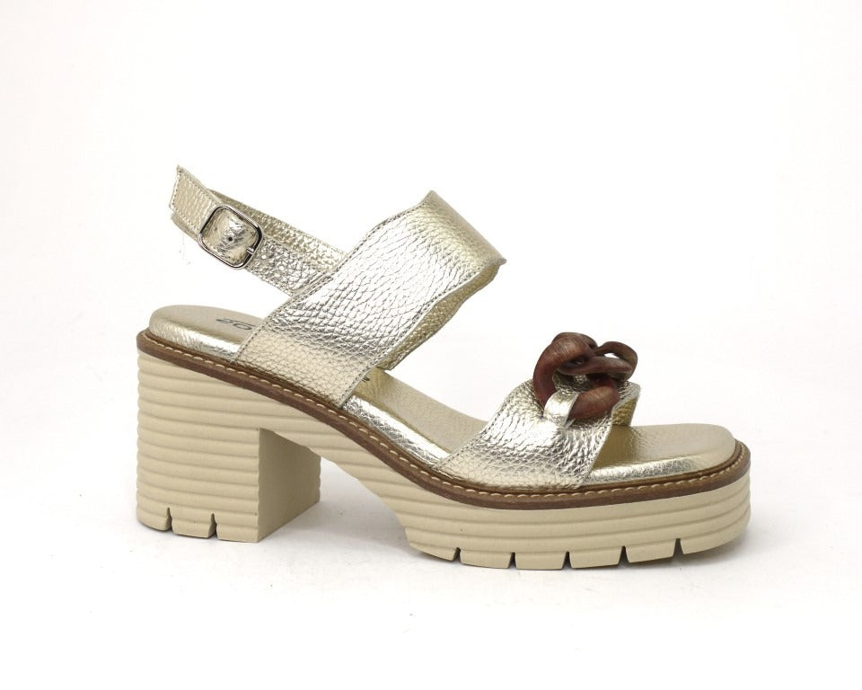 Birdie Sandal in Platino