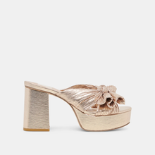 Load image into Gallery viewer, Blare Heel in Platinum Satin
