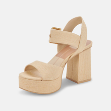 Load image into Gallery viewer, Bobby Heel in Natural Raffia
