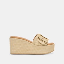 Load image into Gallery viewer, Jilian Wedge in Light Natural Raffia
