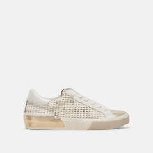 Load image into Gallery viewer, Zina Sneaker in Bone Gold Woven
