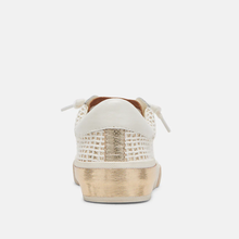 Load image into Gallery viewer, Zina Sneaker in Bone Gold Woven
