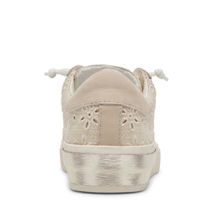 Zina Sneaker in Oatmeal Floral Eyelet