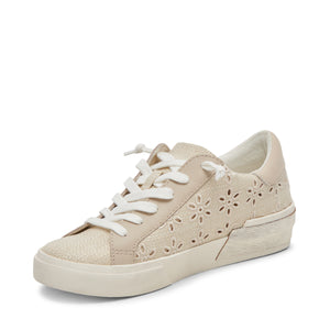 Zina Sneaker in Oatmeal Floral Eyelet