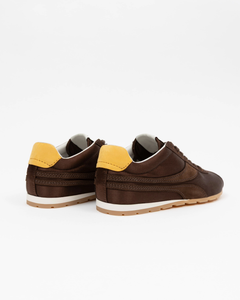Essex Sneaker in Chocolate Satin