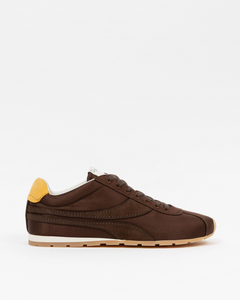 Essex Sneaker in Chocolate Satin
