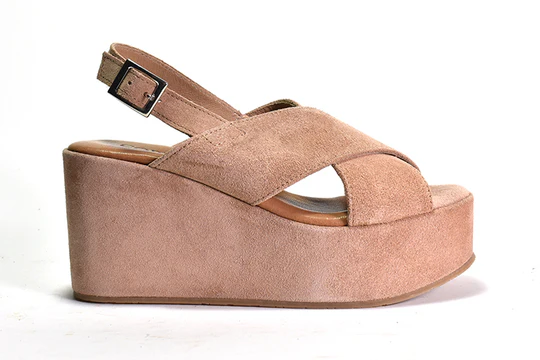 Joanna Wedge in Coccio Suede