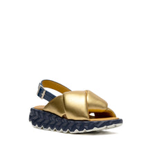 Load image into Gallery viewer, Jabara Coil Sandal in Gold
