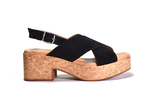 Malin Sandal in Black Suede