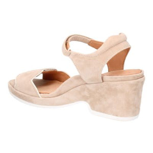 Marora Wedge in Taupe White Suede