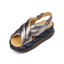 Load image into Gallery viewer, Mellow Moa Sandal in Gunmetal
