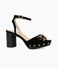 Load image into Gallery viewer, Anara Platform Heel in Black Suede
