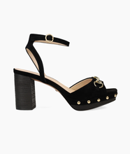 Load image into Gallery viewer, Anara Platform Heel in Black Suede
