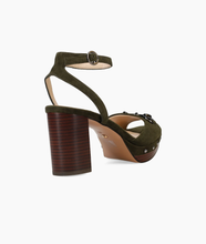 Load image into Gallery viewer, Anara Platform Heel in Olive Suede
