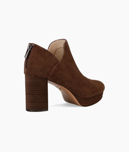 Lesia Bootie in Dark Oak Suede