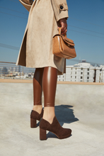 Load image into Gallery viewer, Lesia Bootie in Dark Oak Suede
