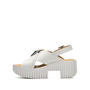 Plia Juno Sandal in White Mix