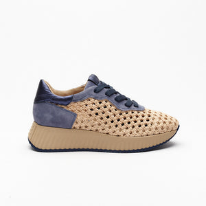 Alegria Sneaker in Sand/Denim