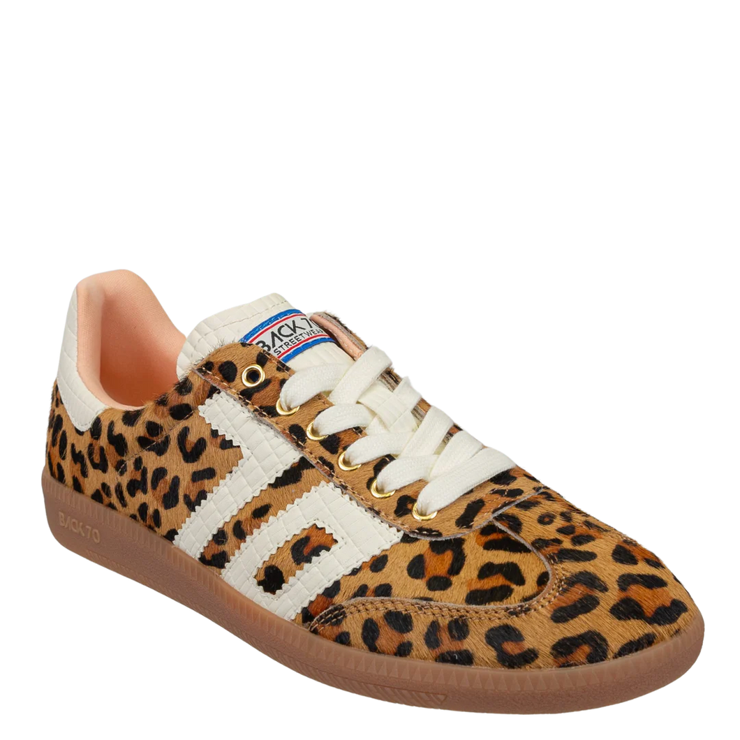 Cloud Sneaker in Leopard Camel White