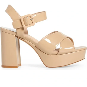 Amma Heel in Dusty Nude Patent