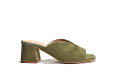 Load image into Gallery viewer, Pollie Heel in Ivy Suede
